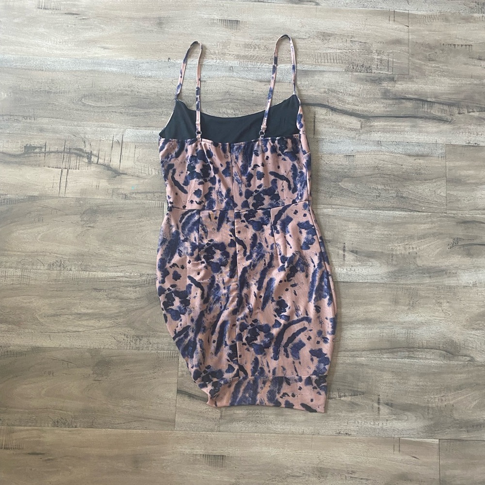 Floral Print Women Bodycon Dress Strap Skinny Mini Sundress Slit Hem Fashion NWT - Picture 6 of 13